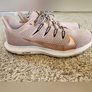 Nike Women's Running Shoes - Pink and RoseGold, Size 8